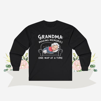 Grandma Making Memory Cotton Long Sleeve Tshirt