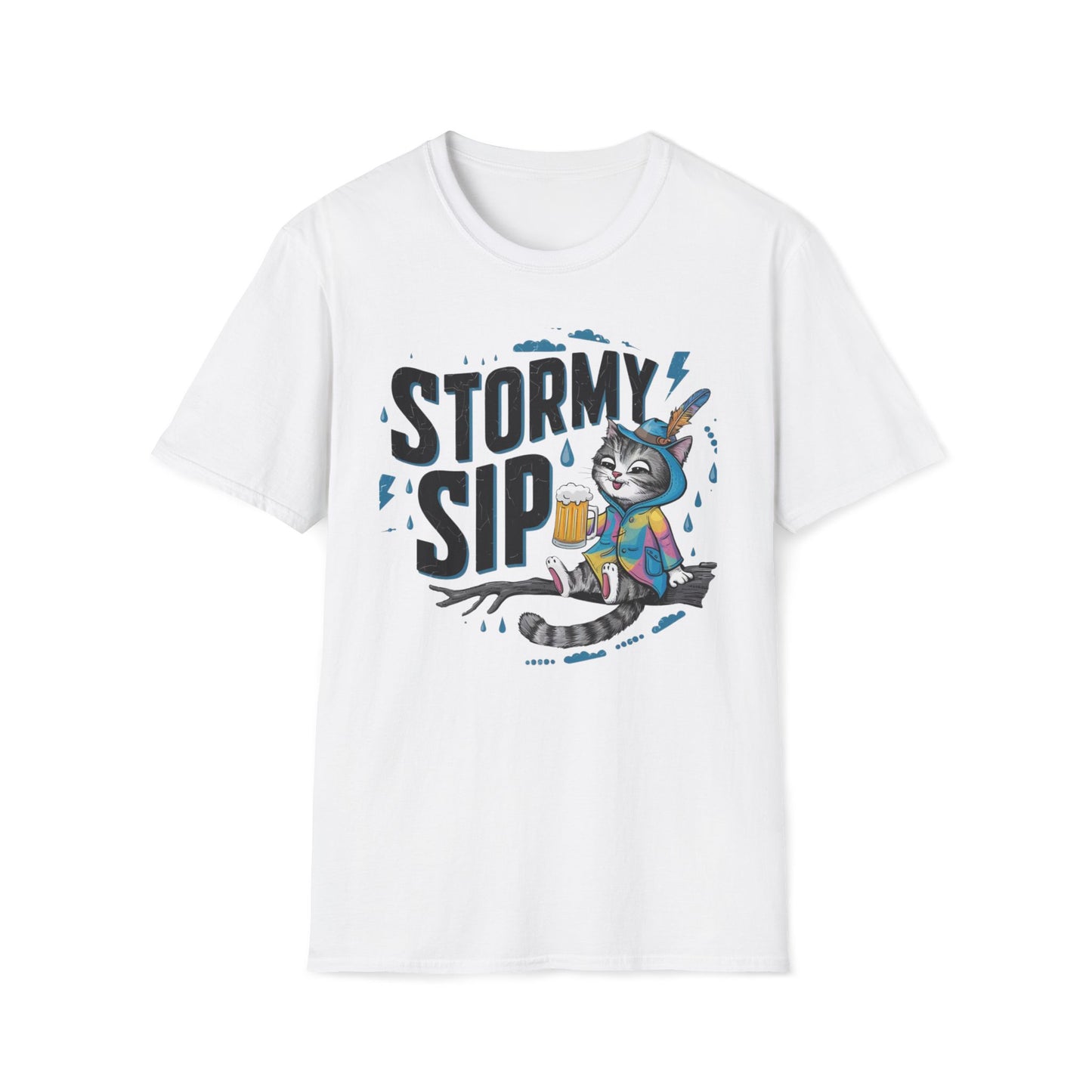 Stormy Sip Cotton Men Tshirt