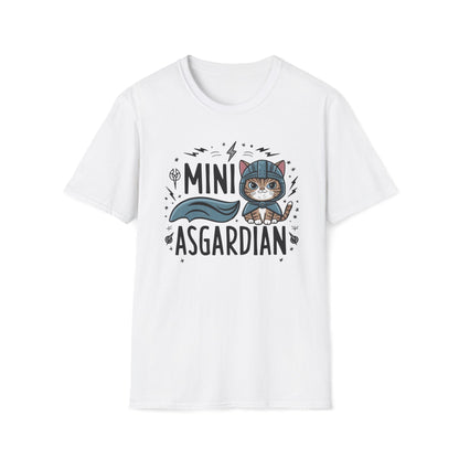 Men's Tee Mini Asgardian kitten Short Sleeves Casual Regular Fit Cotton Funny Cat T-Shirt