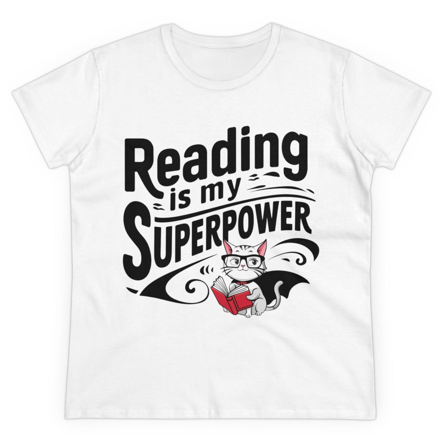 Reading Is My Superpower  Book Lovers Short Sleeve Regular Fit Cotton T-Shirt