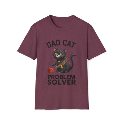 Dad Cat Problem Solver Cotton Men Tshirt