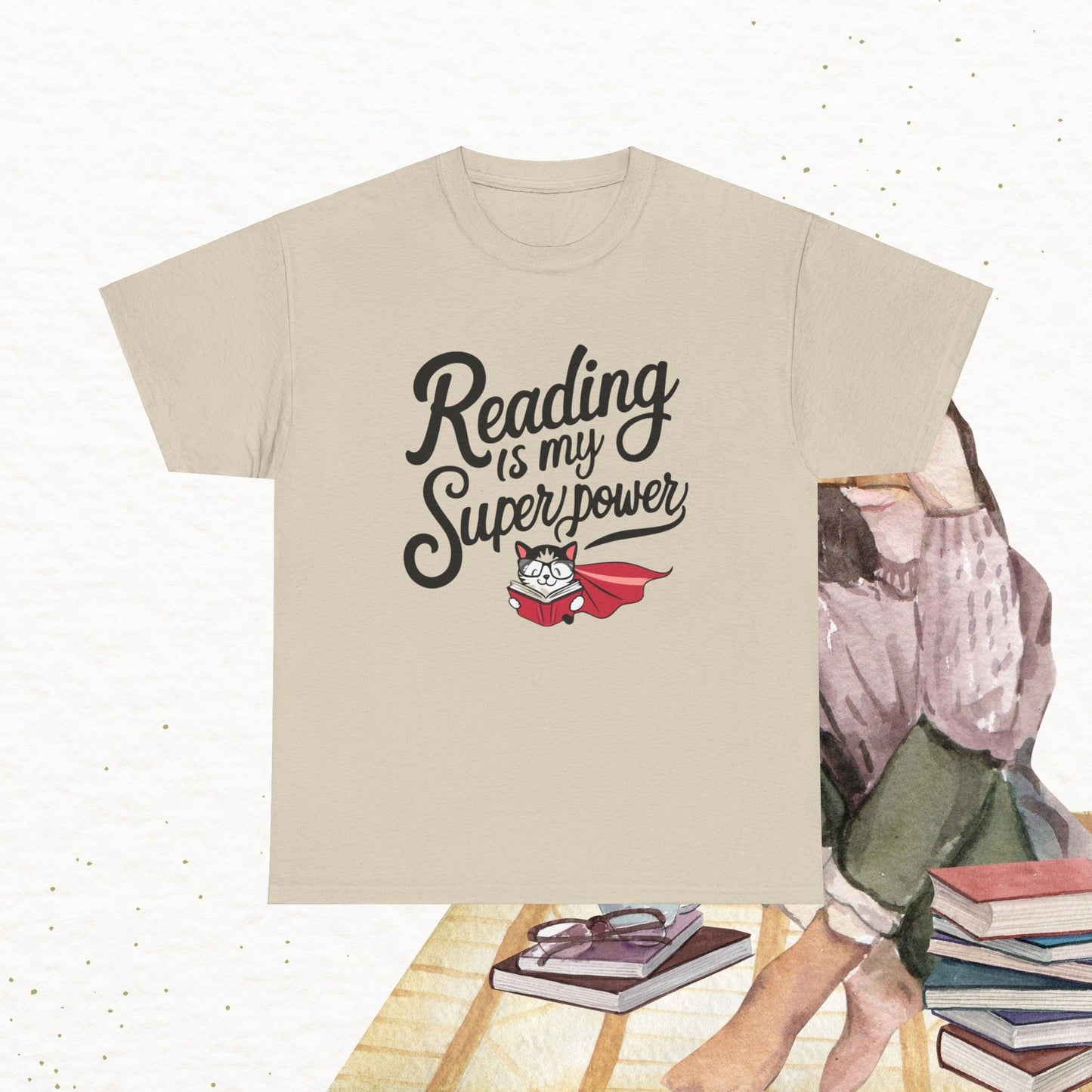 Reading Is My Superpower Cotton Tshirt