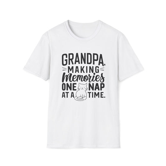 Men Tees Grandpa Making Memory Grandma Short Sleeve Casual Regular Fit Cottagecore Funny Cat T-Shirt