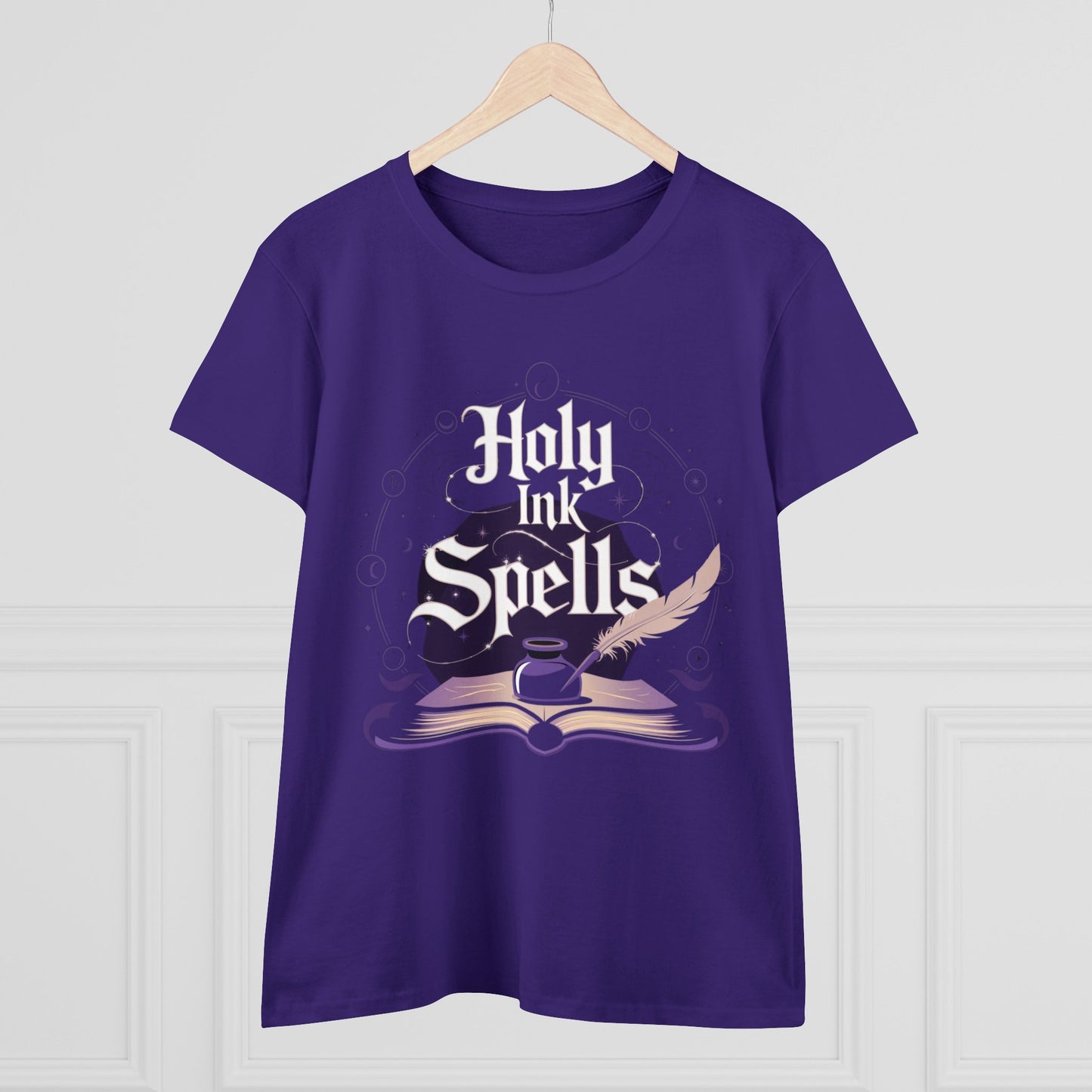 Holy Ink Spells Women Cotton Tshirt