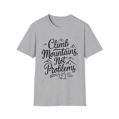 Men's Tee Climbing Mountain Youth Mountain Short Sleeves Casual Regular Fit Cotton Funny Cat  tee