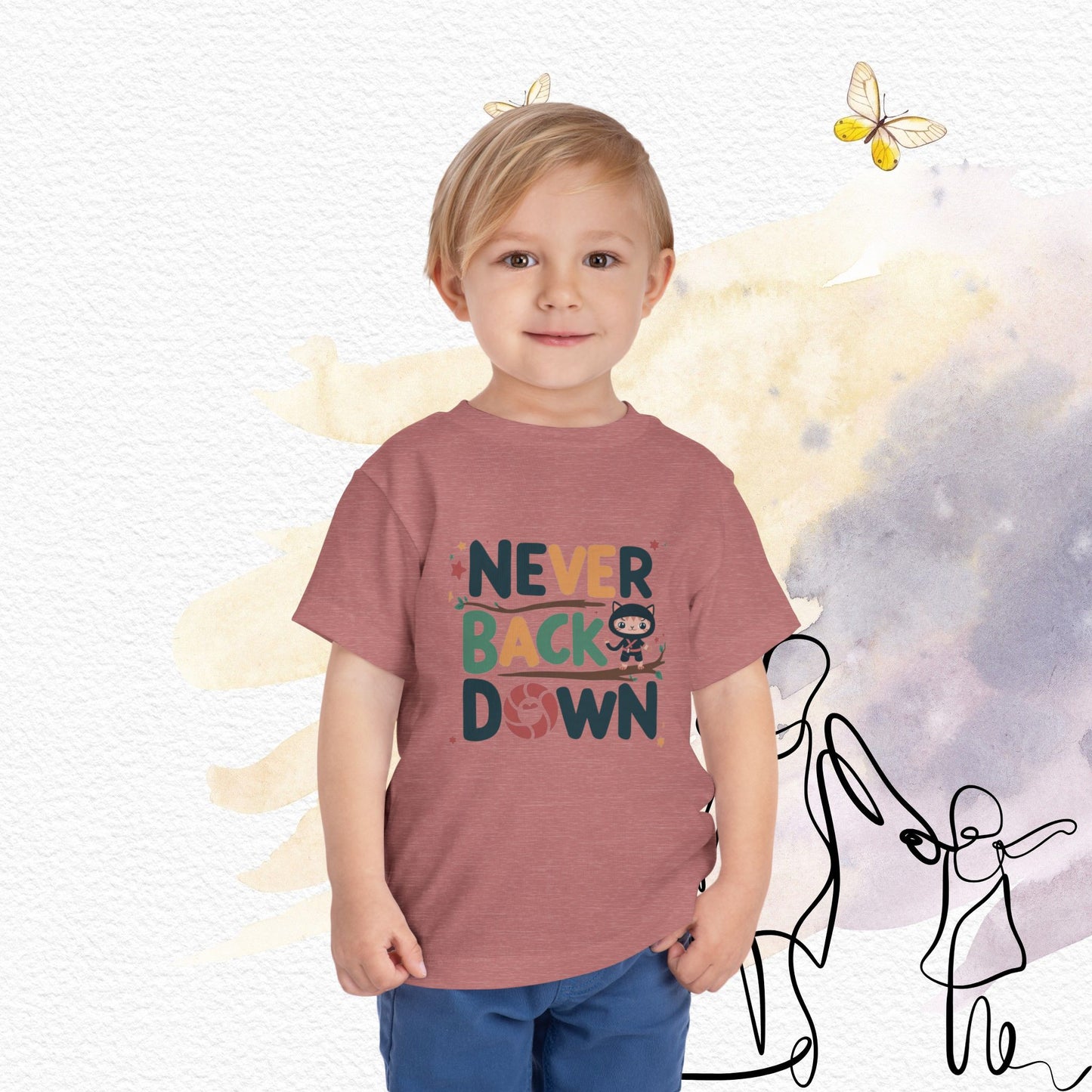 Never Back Down Shirts Toddler Cotton T-Shirts