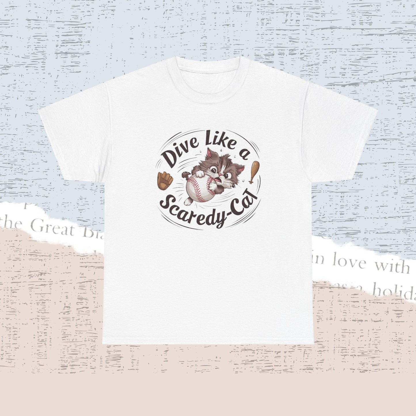 Dive Like Scaredy Cat Crewneck Cotton Tshirt