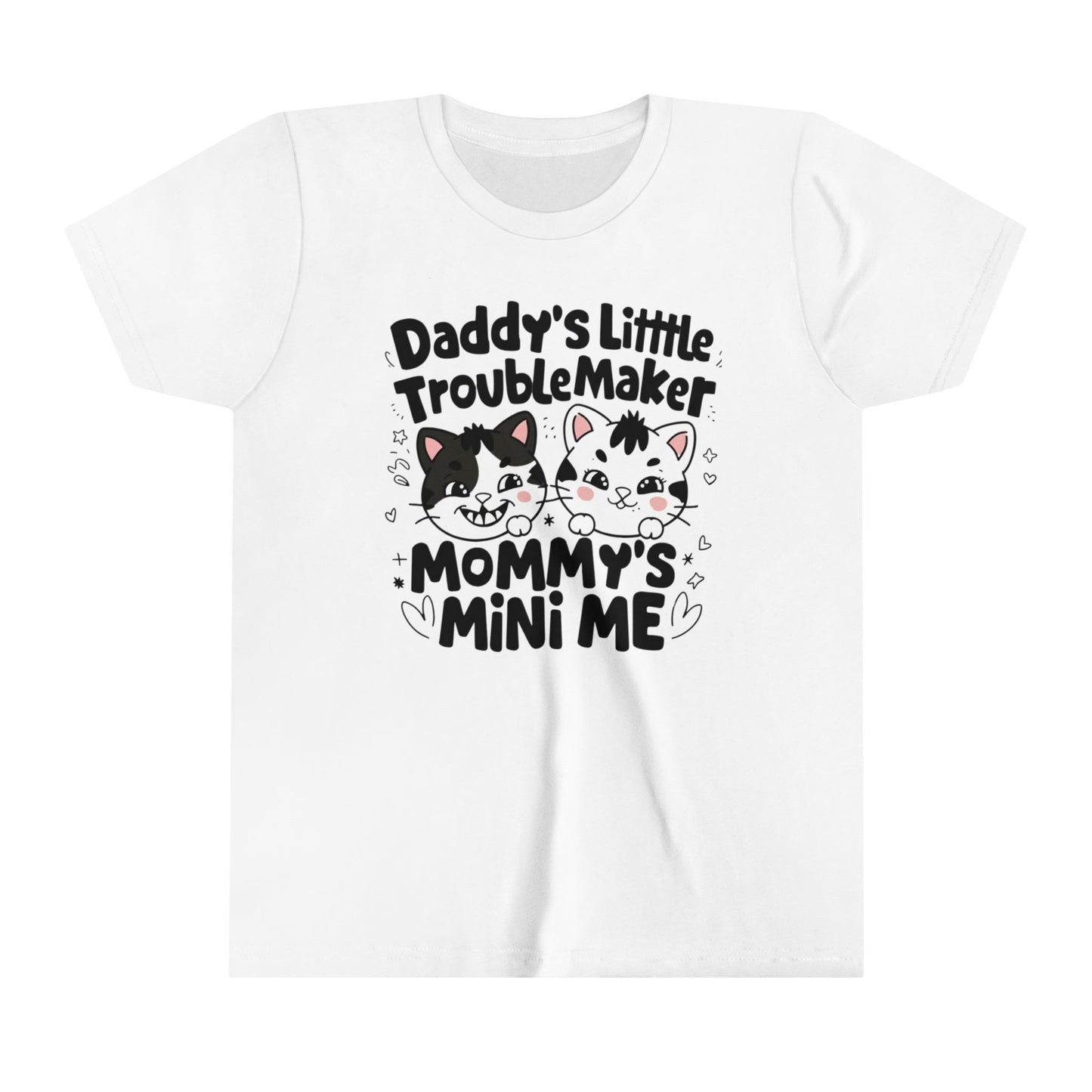 Daddy Little Troublemaker Youth Heavy Cotton T-Shirt