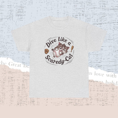 Dive Like Scaredy Cat Crewneck Cotton Tshirt