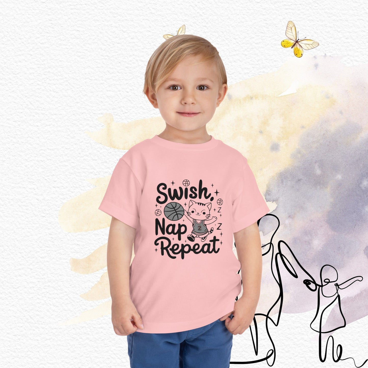 Swish Nap Repeat Toddler Cotton Kids T-Shirt