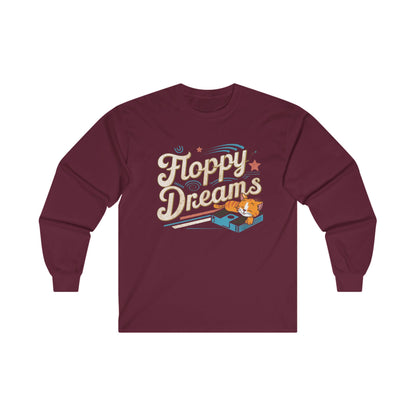 Floppy Dream Vintage Retro Video Games Cotton Long Sleeve Tshirt