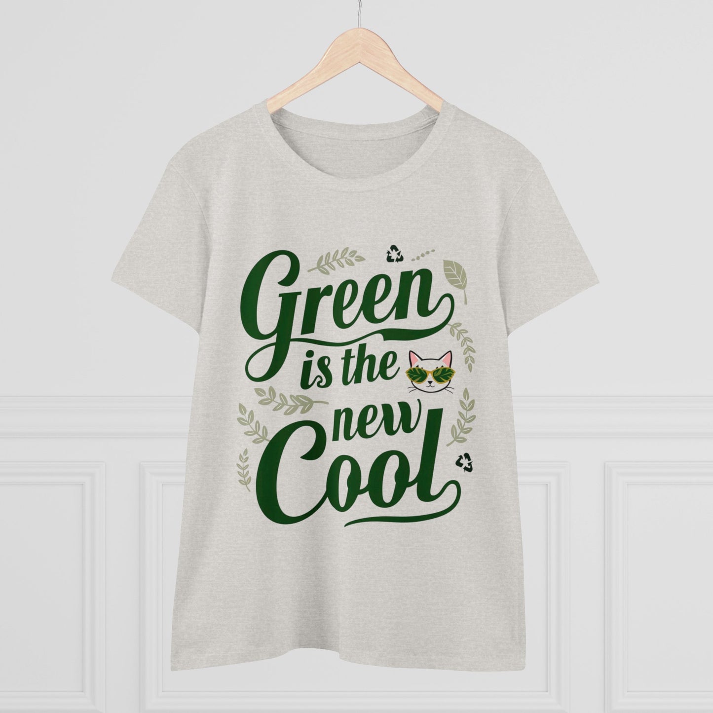 Green Is The New Cool Women Cotton Tshirt