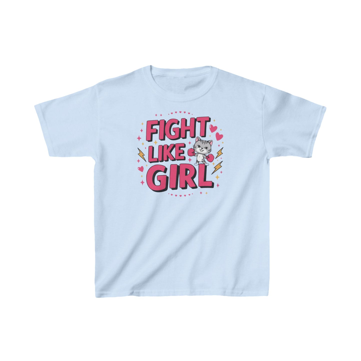 Fight Like Girl Kids Heavy Cotton Kids T-Shirt