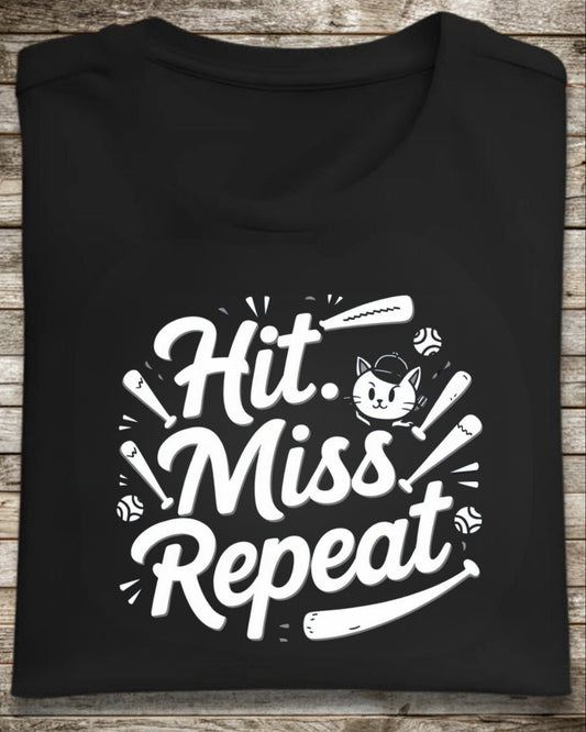 Hit Miss Repeats Baseball Crew Neck Tee