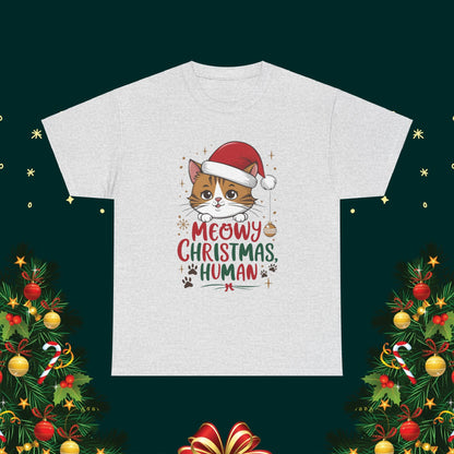 Meowy Christmas Cotton Tshirts