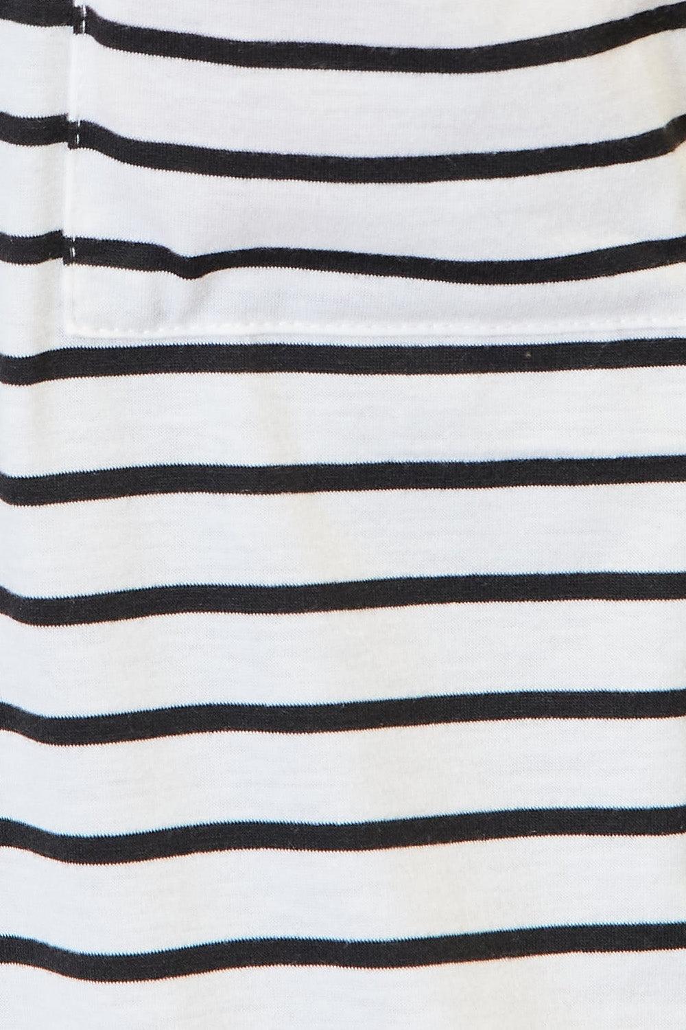 Striped open-front longline cardigan