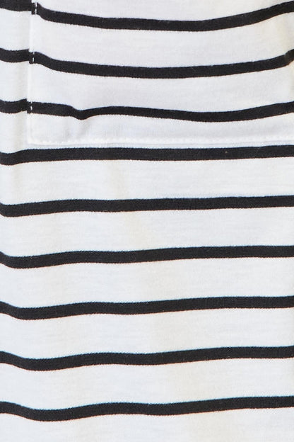 Striped open-front longline cardigan