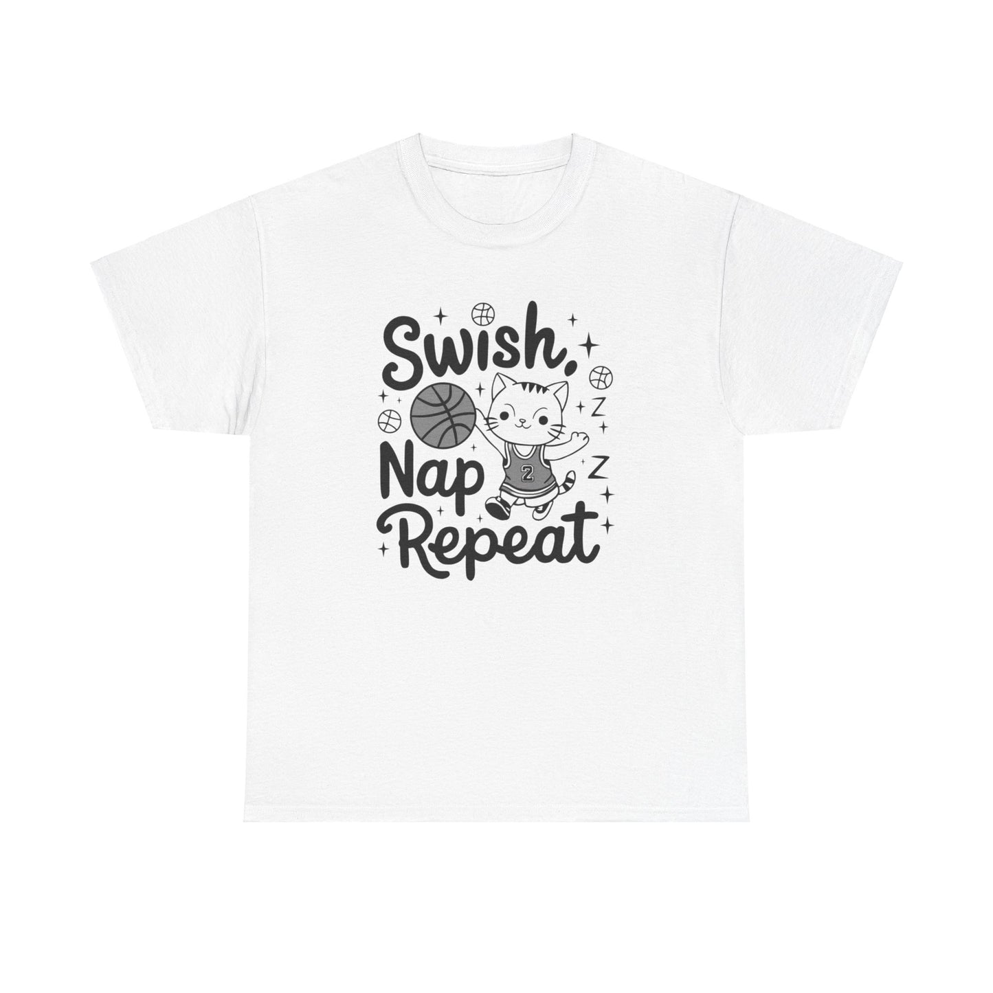 Swish Nap Repeat Basketball Tee