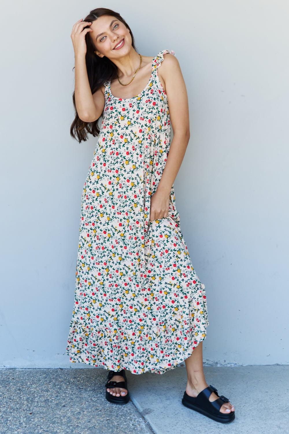 Garden Ruffle Floral Maxi Dress