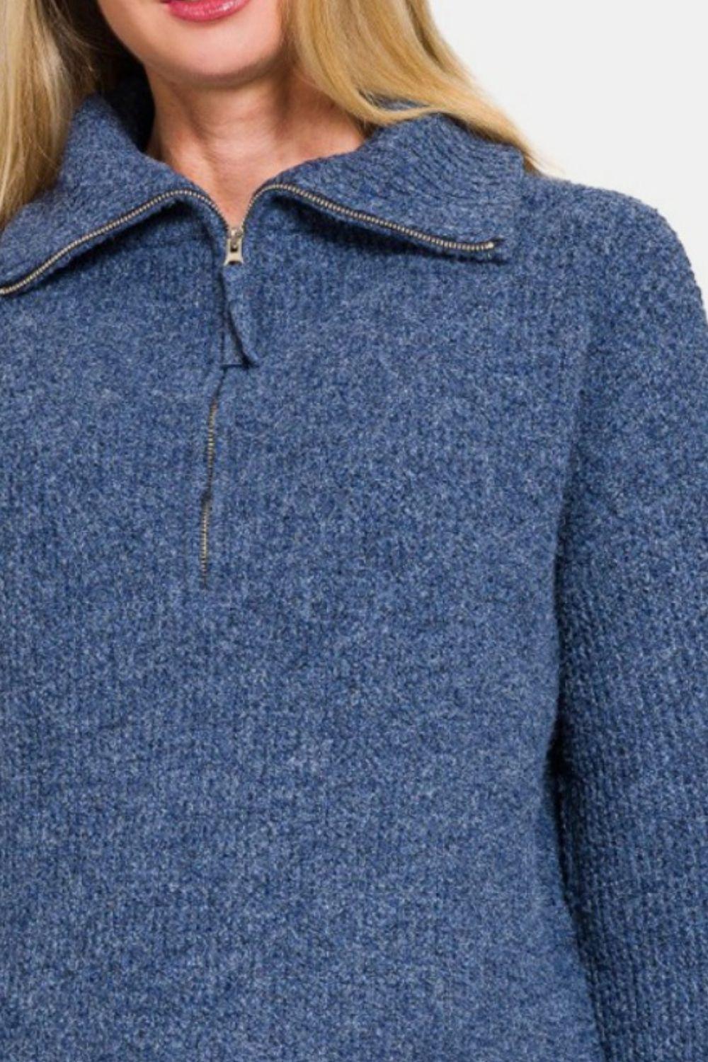 Half Zip Long Sleeve Sweater