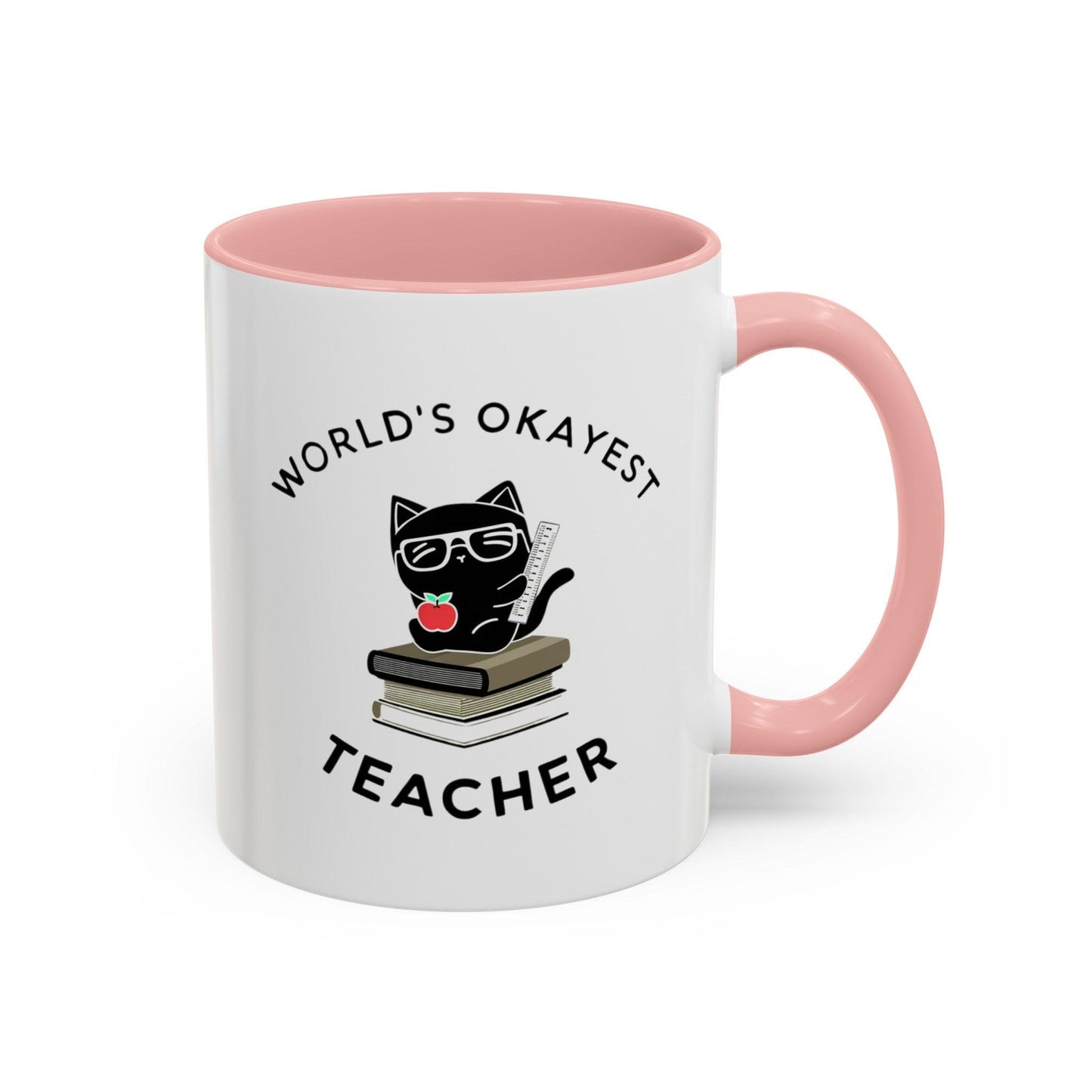 Billien Pawsome Teacher Printify 11 oz 11oz accent mug Coffee Mugs Holiday Picks Home & Living Kitchen Mugs Spring Essentials two tone White base