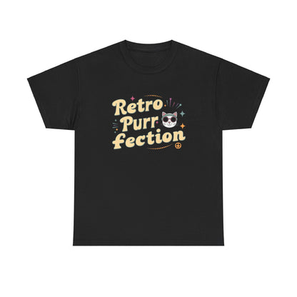 Retro Purr Fection Cotton T-Shirt