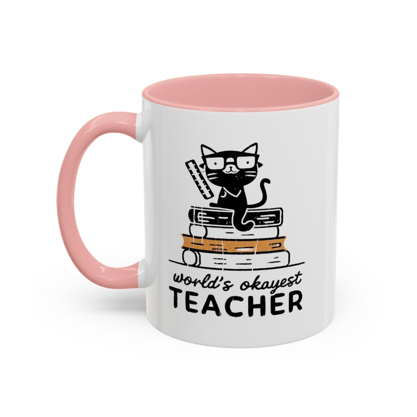 Billien Pawsome Teacher Printify 11 oz 11oz accent mug Coffee Mugs Holiday Picks Home & Living Kitchen Mugs Spring Essentials two tone White base