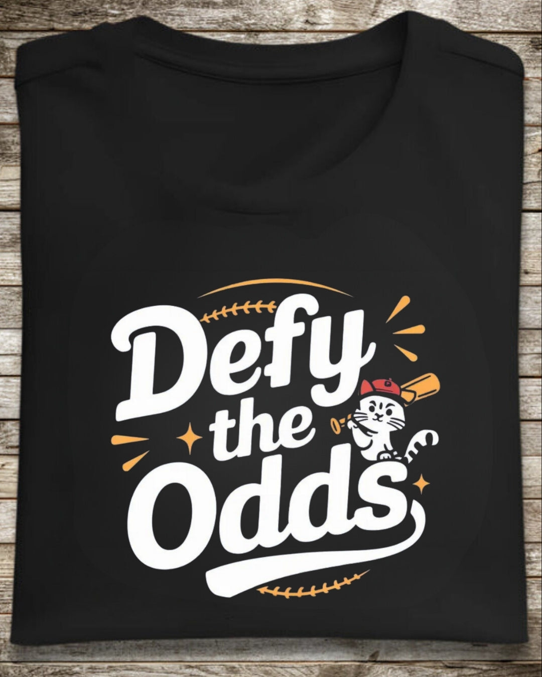 Defy The Odds Baseball Crew Neck Tee