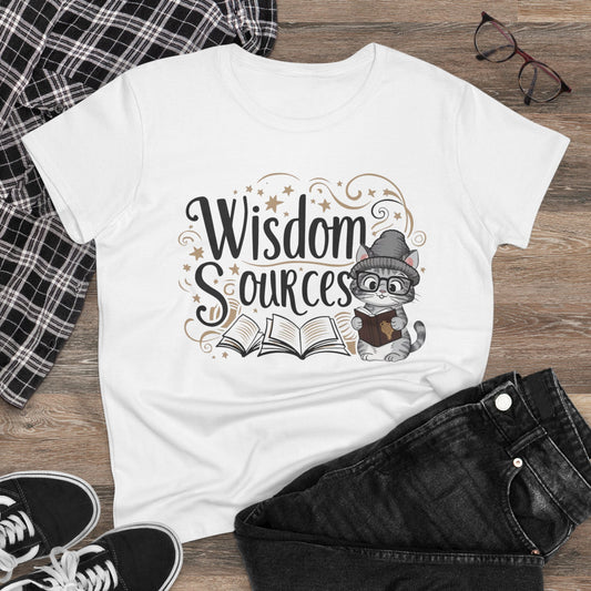 Womens Tees Wisdom Sources Grandma Tops Shirts Short Sleeve Regular Fit Cottagecore Funny Cat Graphic Tshirts