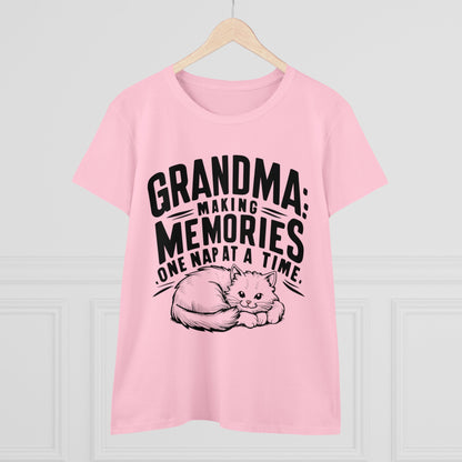 Grandpa Having Memory One Nap A Time  Women Cotton Tshirt