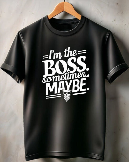 I am Boss Sometime I May Be Cotton Men Tshirt