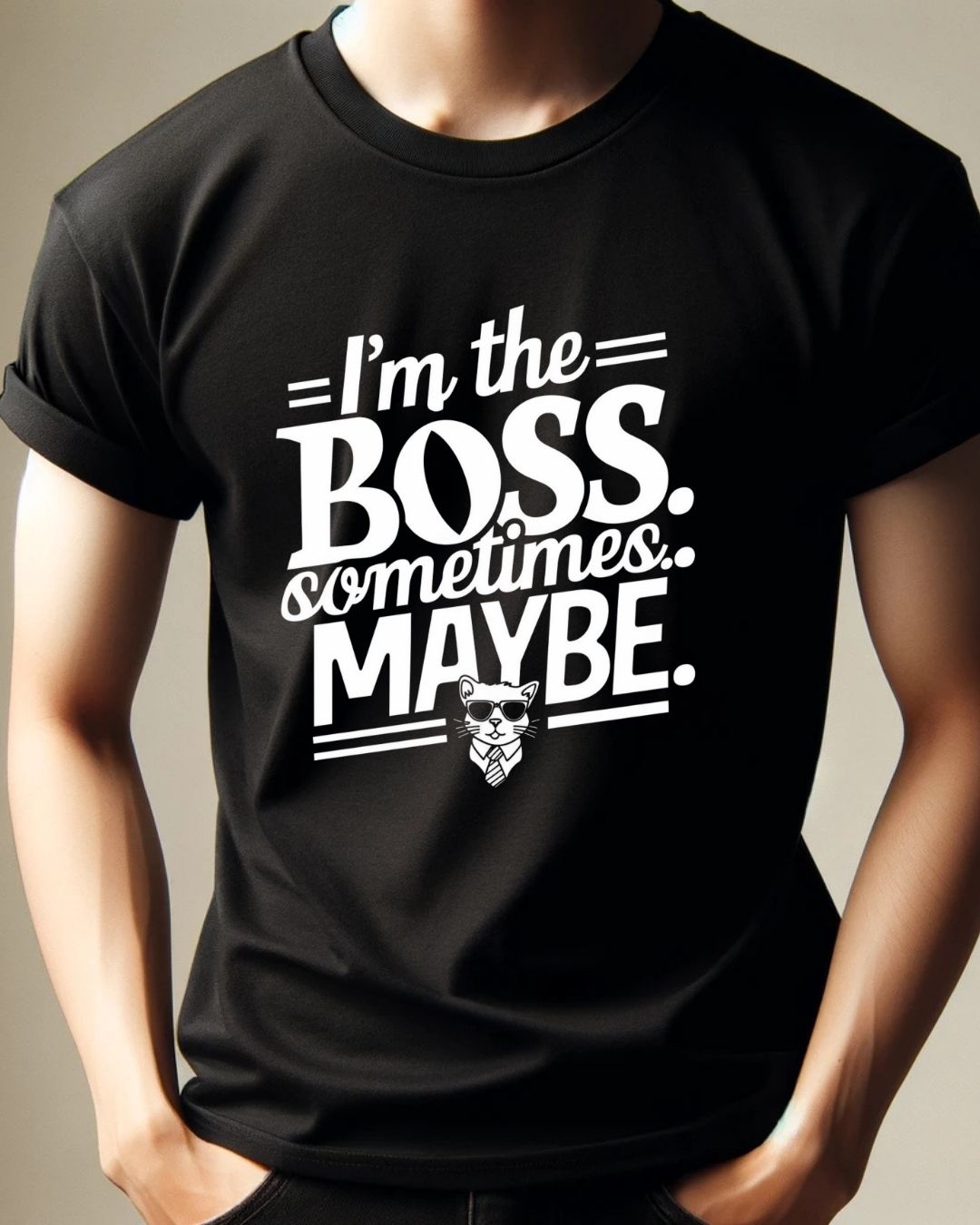 I am Boss Sometime I May Be Cotton Men Tshirt