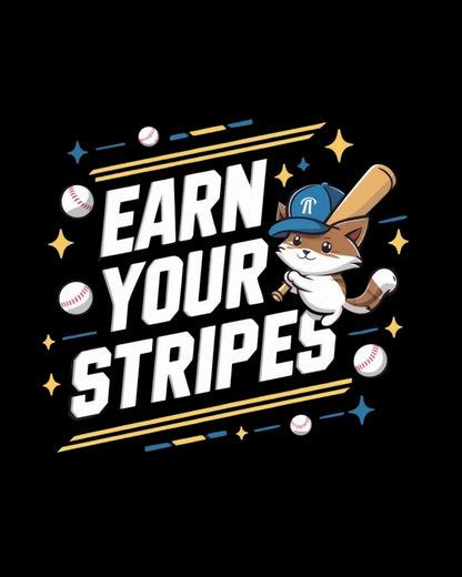 Earn Your Stripe Baseball Crew Neck Tee