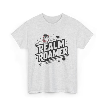 Funny Cat Realm Roamer Travel Vacation Gift Men Kids Women Tee Funny Cat T-Shirt