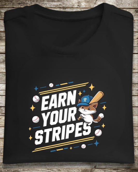 Earn Your Stripe Baseball Crew Neck Tee