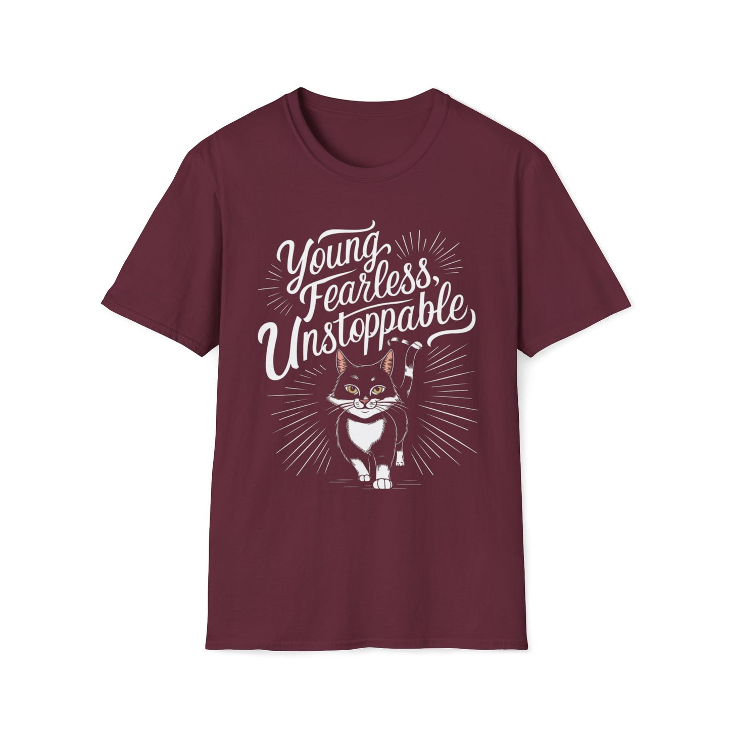 Young Fearless Unstoppable Crew Neck Cotton Men Tshirt