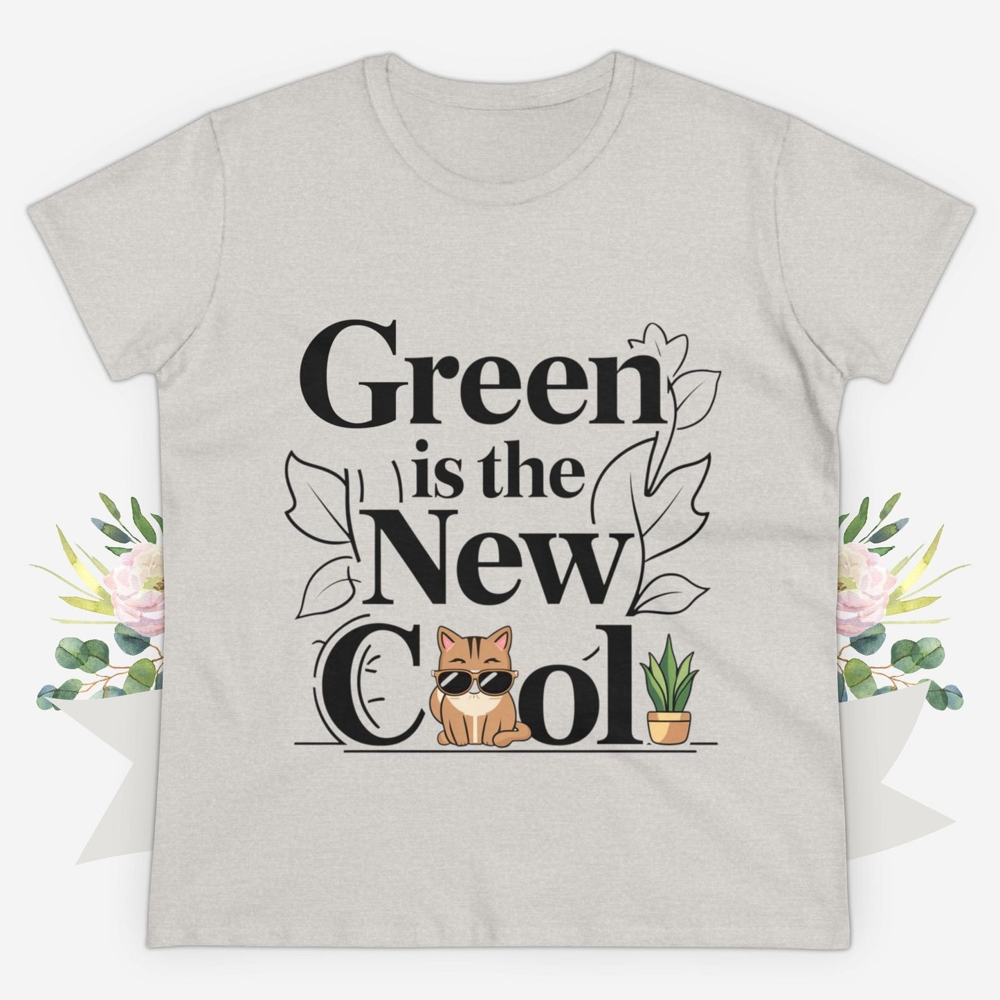 Green Is The New Cool Women Cotton Tshirt