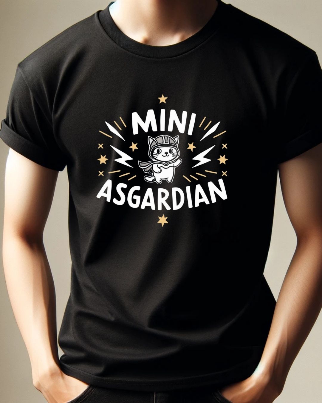 Mini Asgardian Cotton Crew Neck Men Tshirt