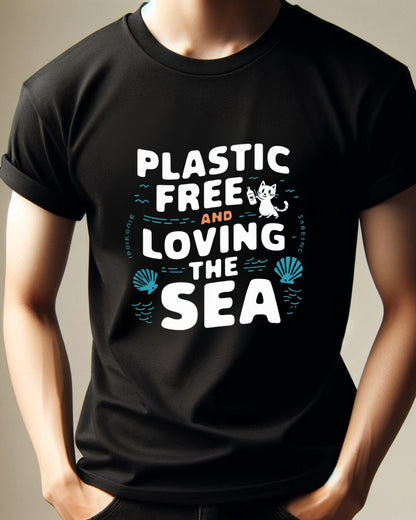 Plastic Free Loving Sea Cotton T-Shirt