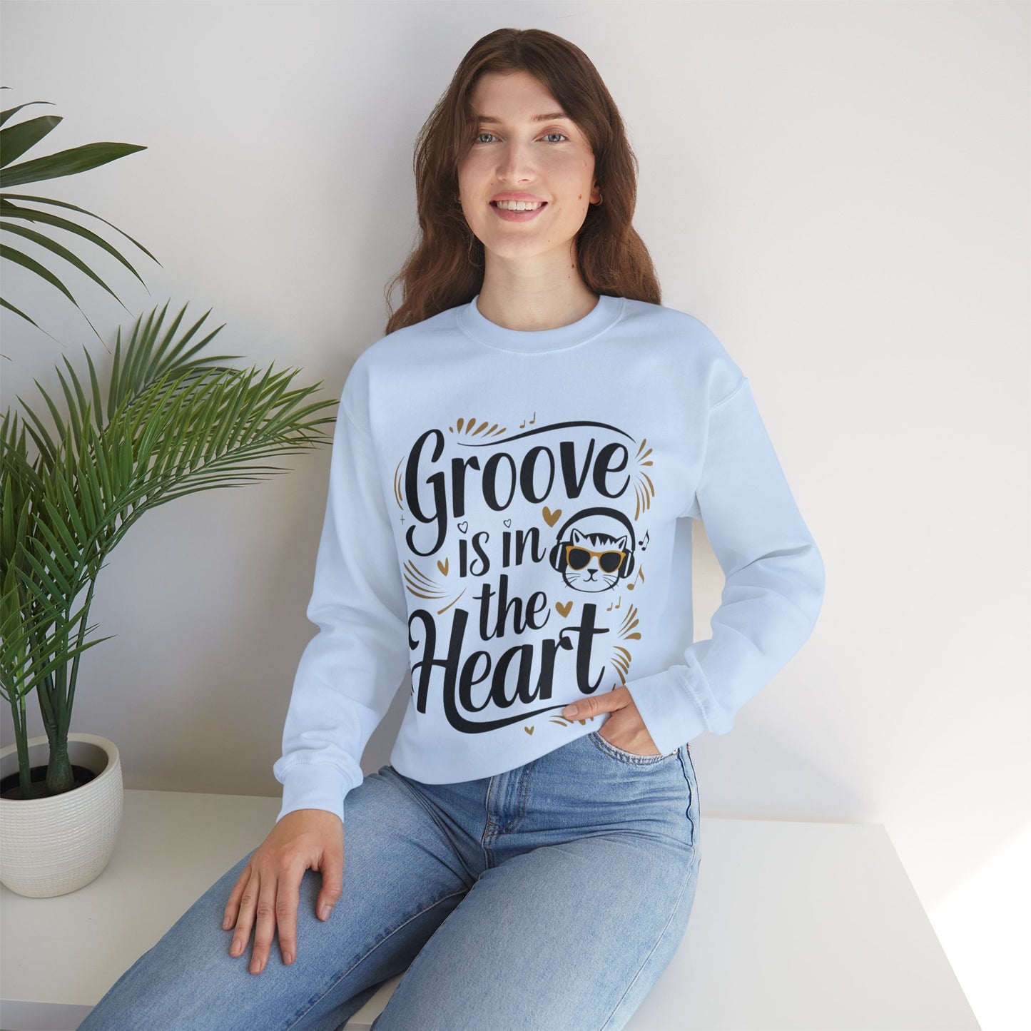 Groove In The Heart Ultra Cotton Crewneck Sweatshirt