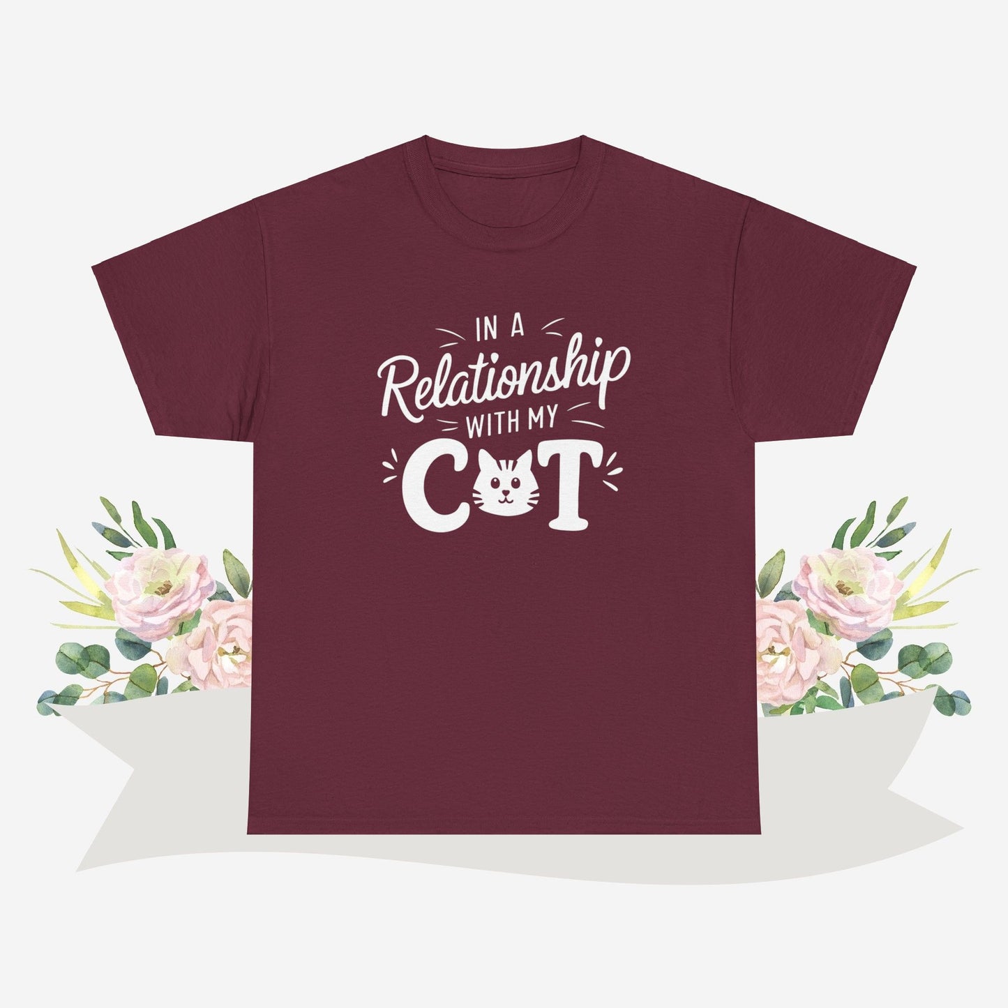 In a Relationship with Cat Cotton Tshirt