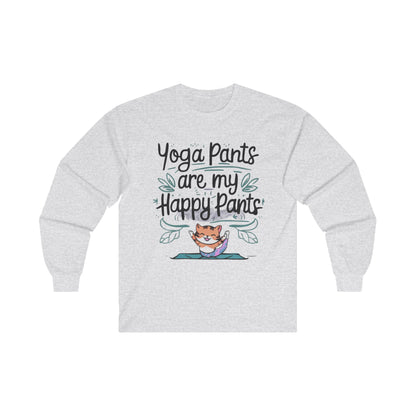 Yoga Pant Are Happy Pant Cotton Long Sleeve Tshirt