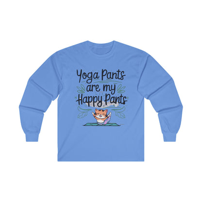 Yoga Pant Are Happy Pant Cotton Long Sleeve Tshirt