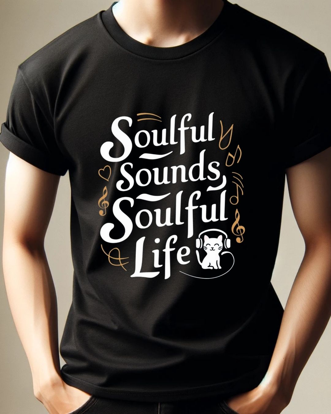 Soulful Sound Soulful Life Cotton Men Tshirt