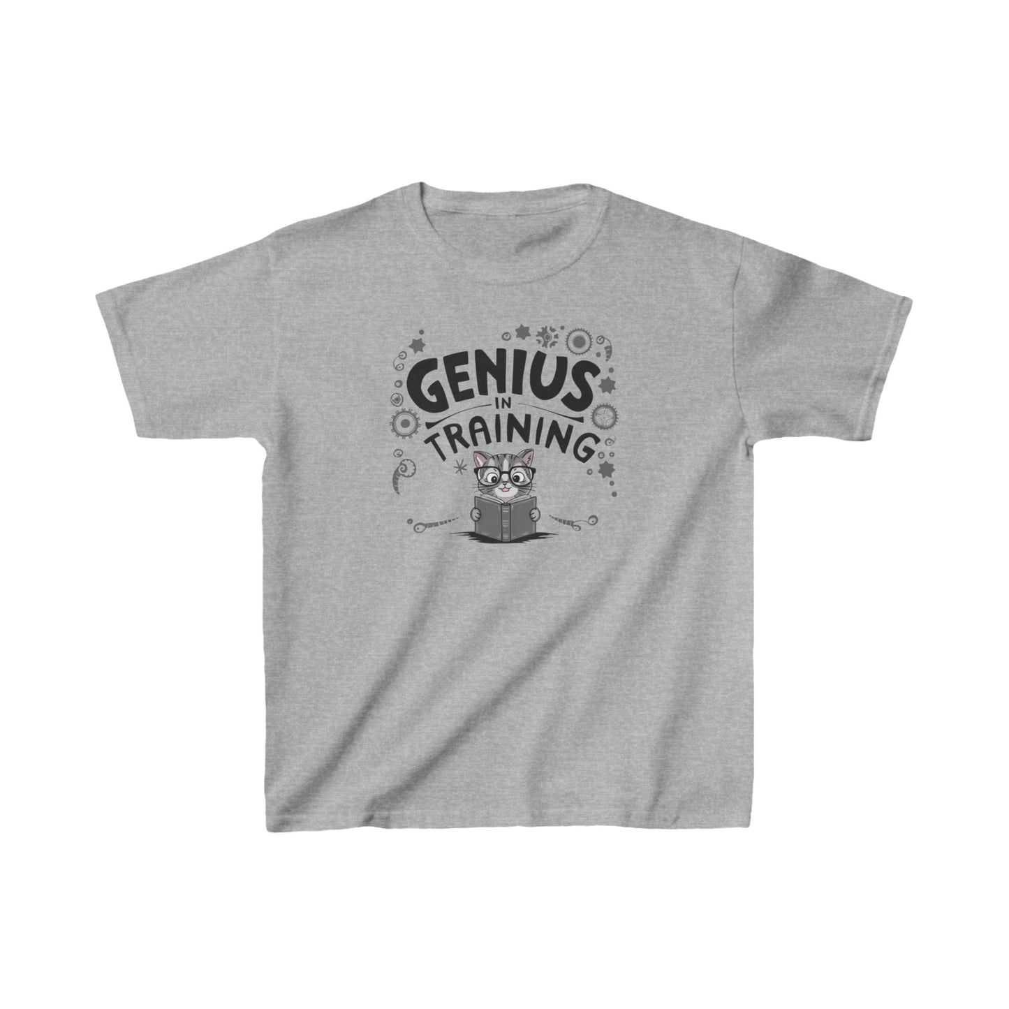 Genius In Training Kids Heavy Cotton T-Shirt