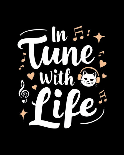 In Tune With Life Cotton Men Tshirt