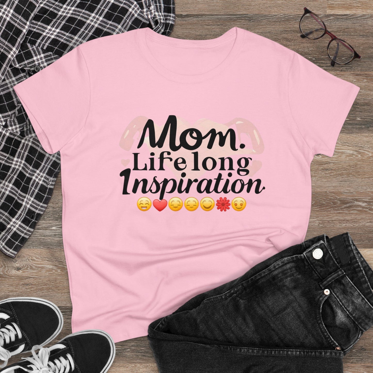 Mom Life Long Inspiration Women Cotton Tshirt