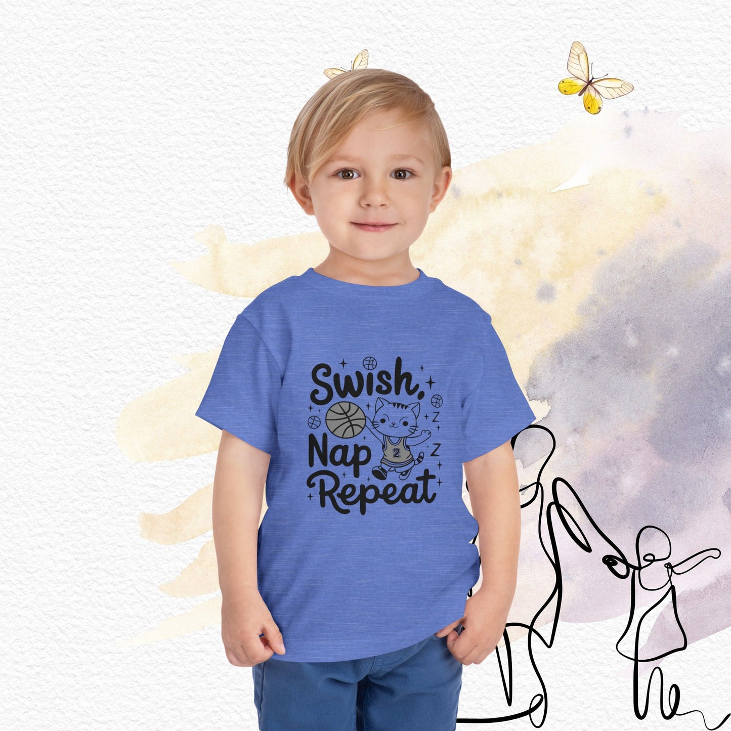 Swish Nap Repeat Toddler Cotton Kids T-Shirt