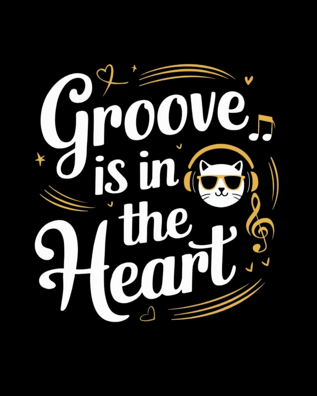 Music Grooves In The Heart Cotton T-Shirt