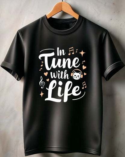 In Tune With Life Cotton Men Tshirt